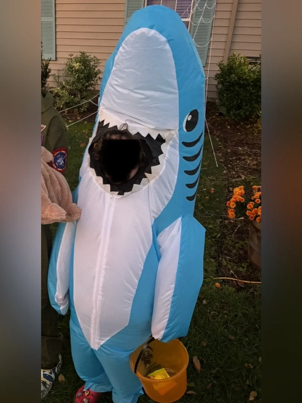 Blue & White Shark Inflatable Kids Costume